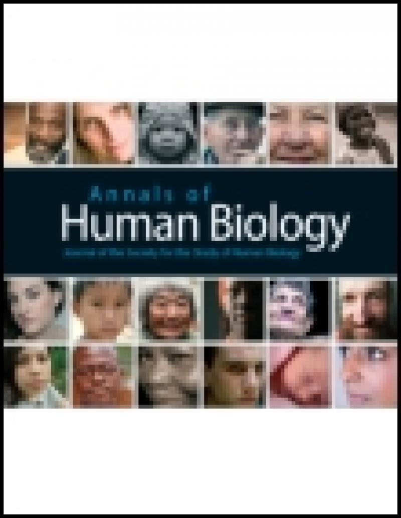 Annals of Human Biology Cover page