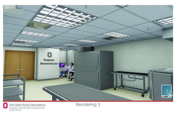 A conceptual rendering of the new forensic lab in Smith Laboratory.