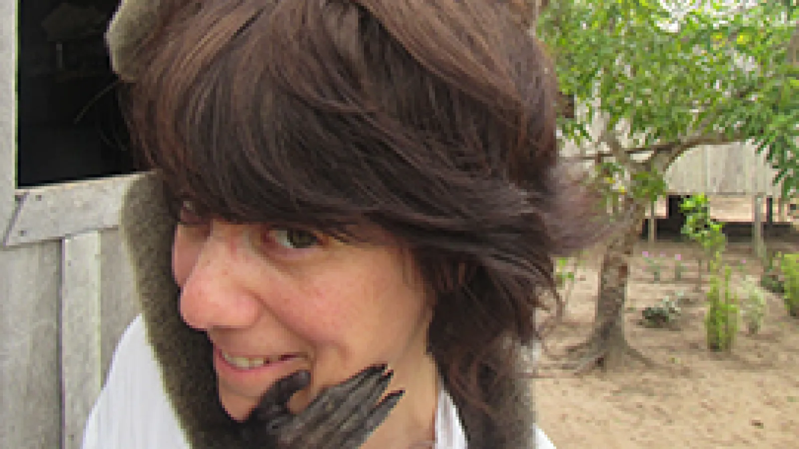 Barbara Piperata with monkey
