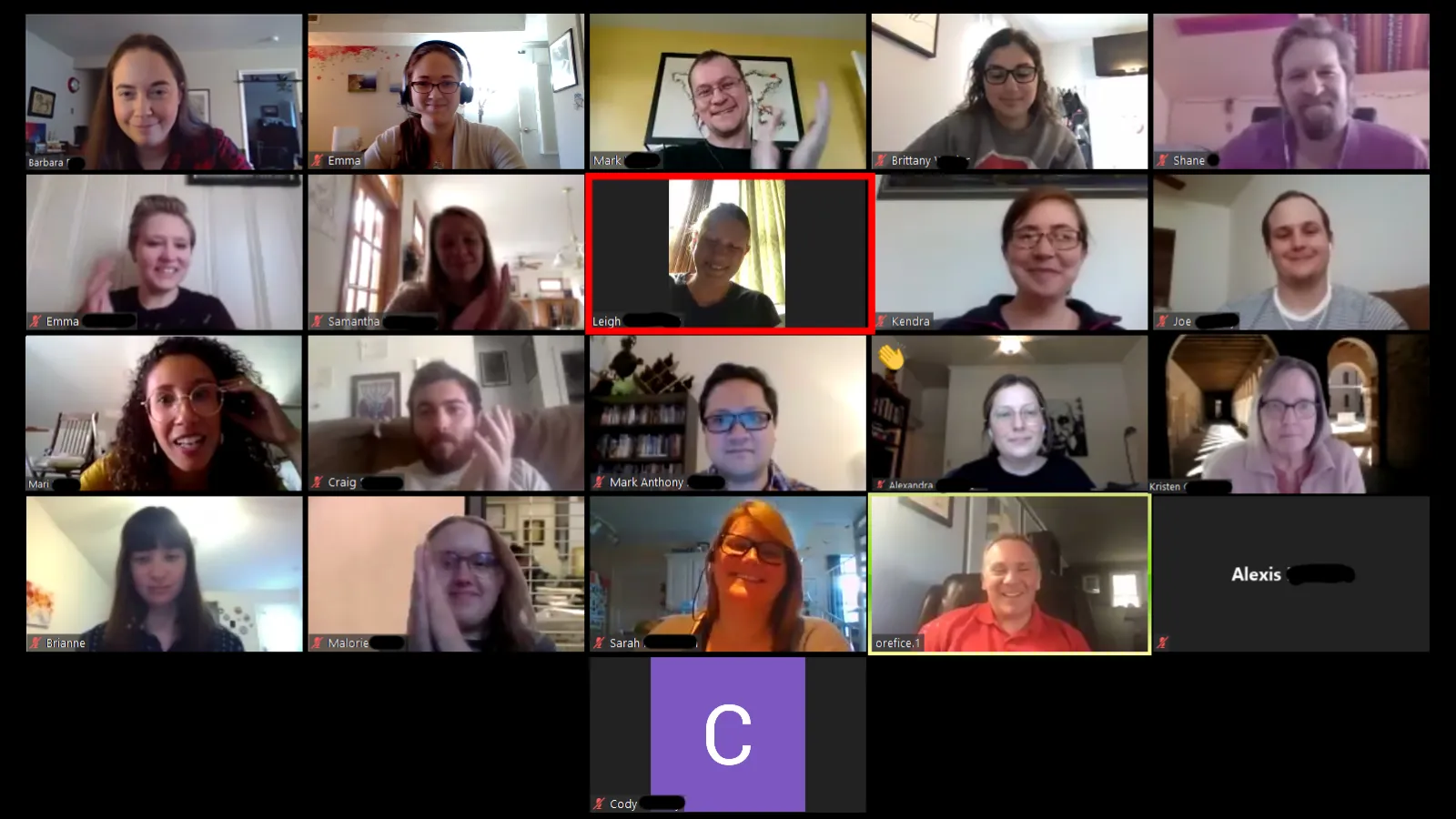 Zoom meeting with Leigh