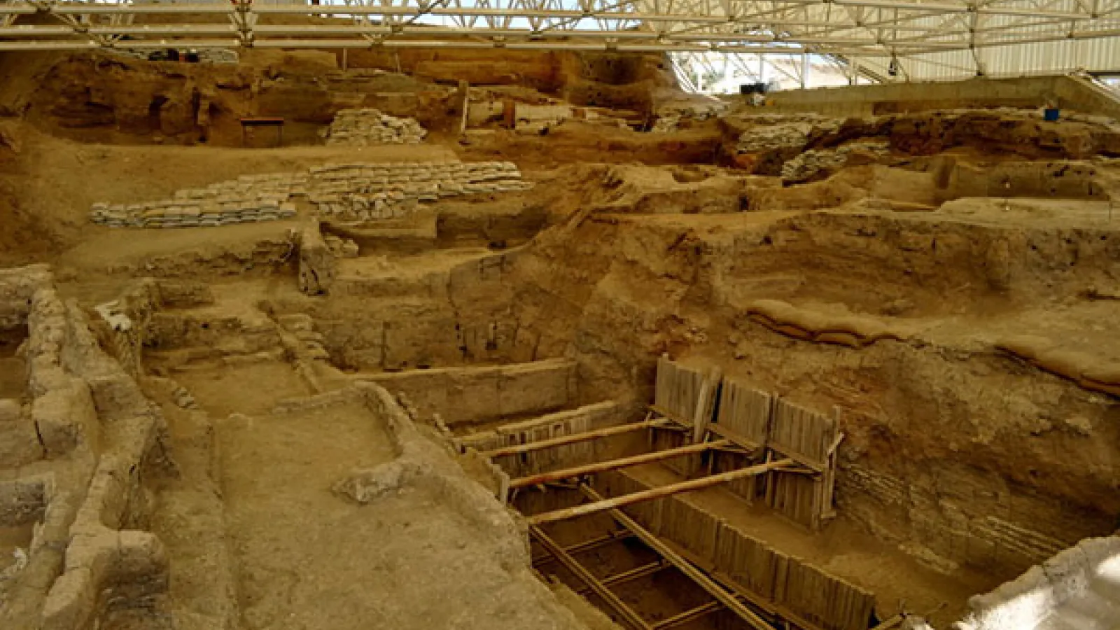 Excavated areas at the Çatalhöyük archaeological site