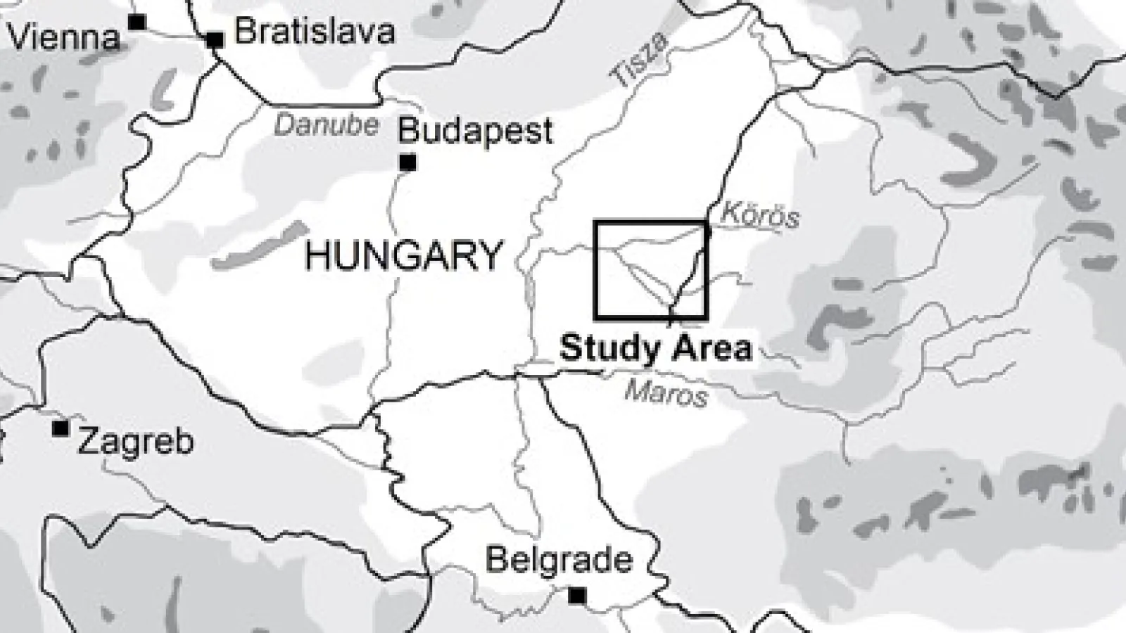 Map of the Hungary study area