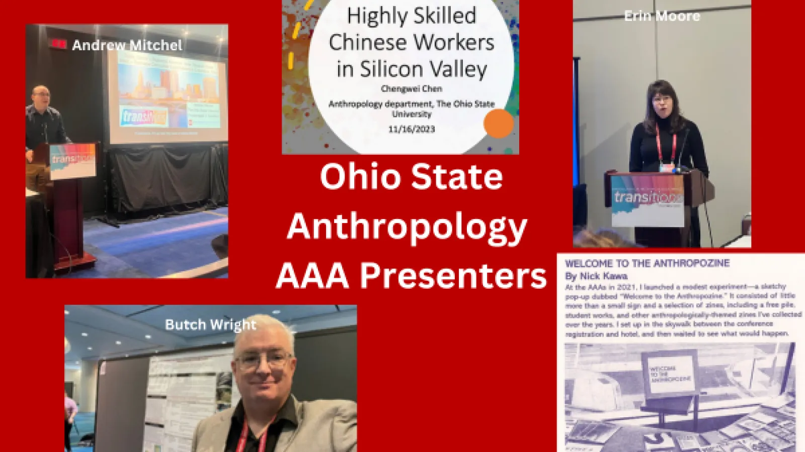 The five presenters from Anthropology