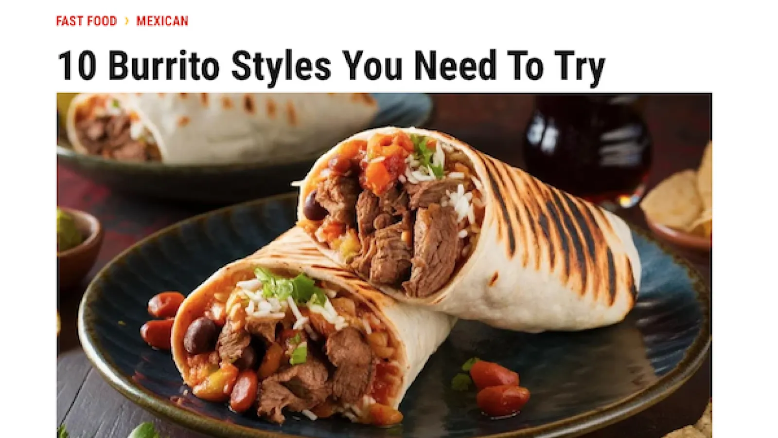 Screen shot of an article posted on "The Takeout" website's