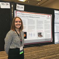 Photo of Malorie Albee presenting a poster