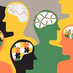 Graphic of heads thinking Graphic of heads thinking
