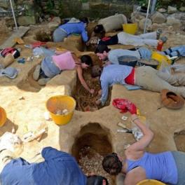 Excavating a medieval cemetary