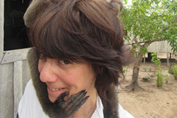Barbara Piperata with monkey