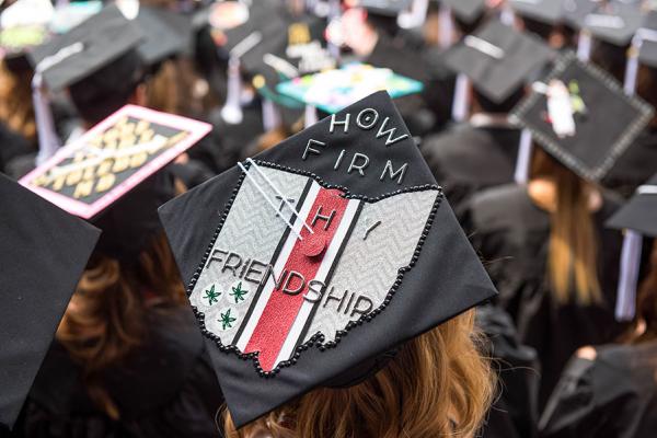 A photo of Ohio State graduates at commencement.