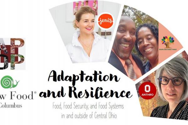 A graphic with the speakers for the Adaptation and Resilience talk