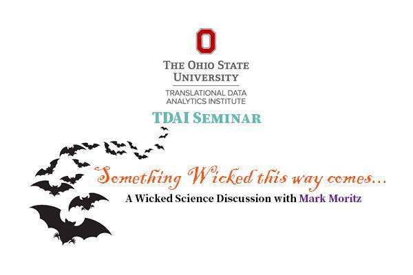 Event Flier for Wicked Science discussion with Mark Moritz