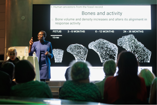 Dr. Chirchir speaking at American Museum of Natural History’s Sci Café series