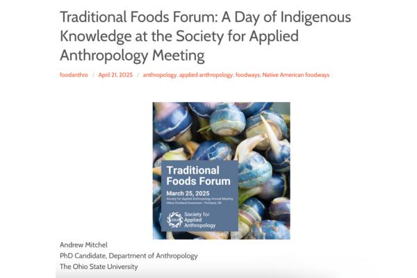 Screenshot of the FoodAnthropology website