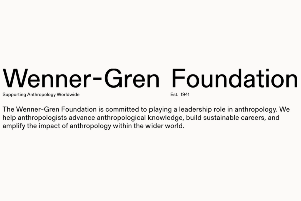 Black letters on a white background that say Wenner-Gren Foundation