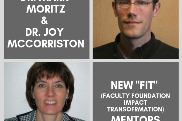 This image displays FIT Mentors Dr. Moritz and Dr. McCorriston