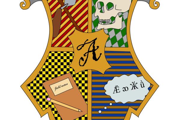 Anthropology on Hogwarts shield created by Emma Lagan 