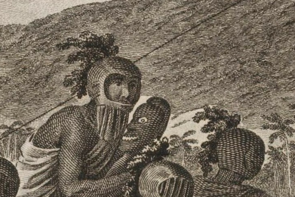 Engraving of ancient Hawaiians