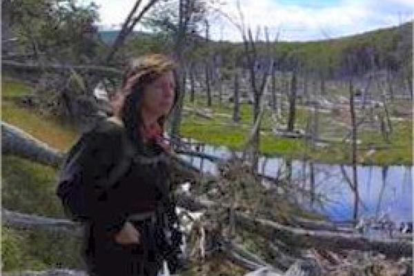 Prof. Ogden Anthropologist in the field in Tierra Del Fuego