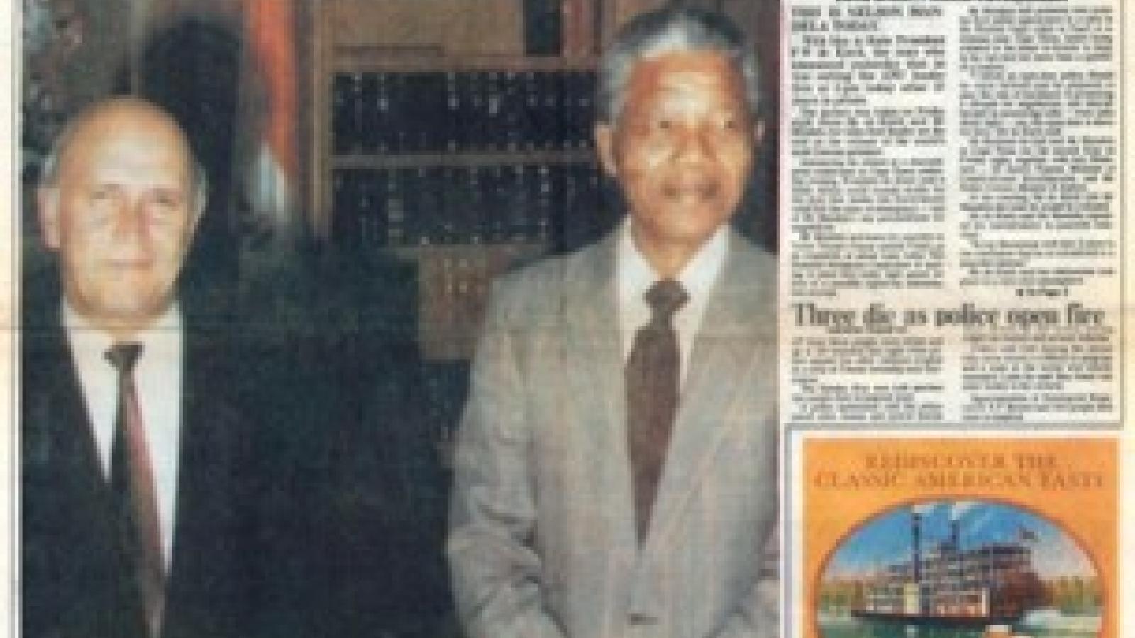 Mandela newspaper headline