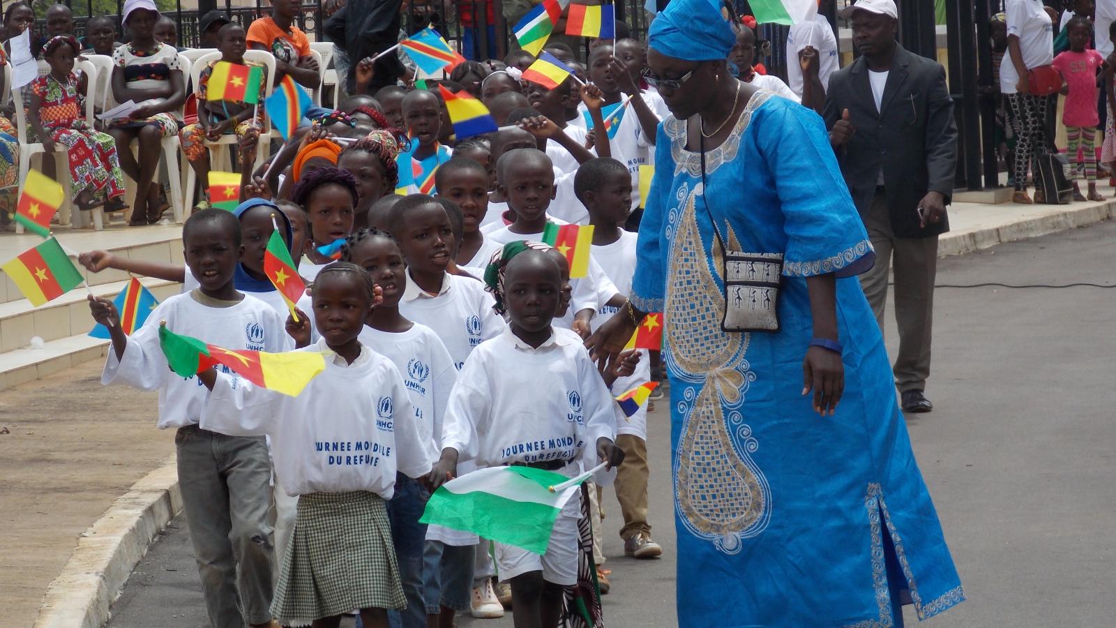 Children in Cameroon, photo by PhD student Kelly Yotebieng